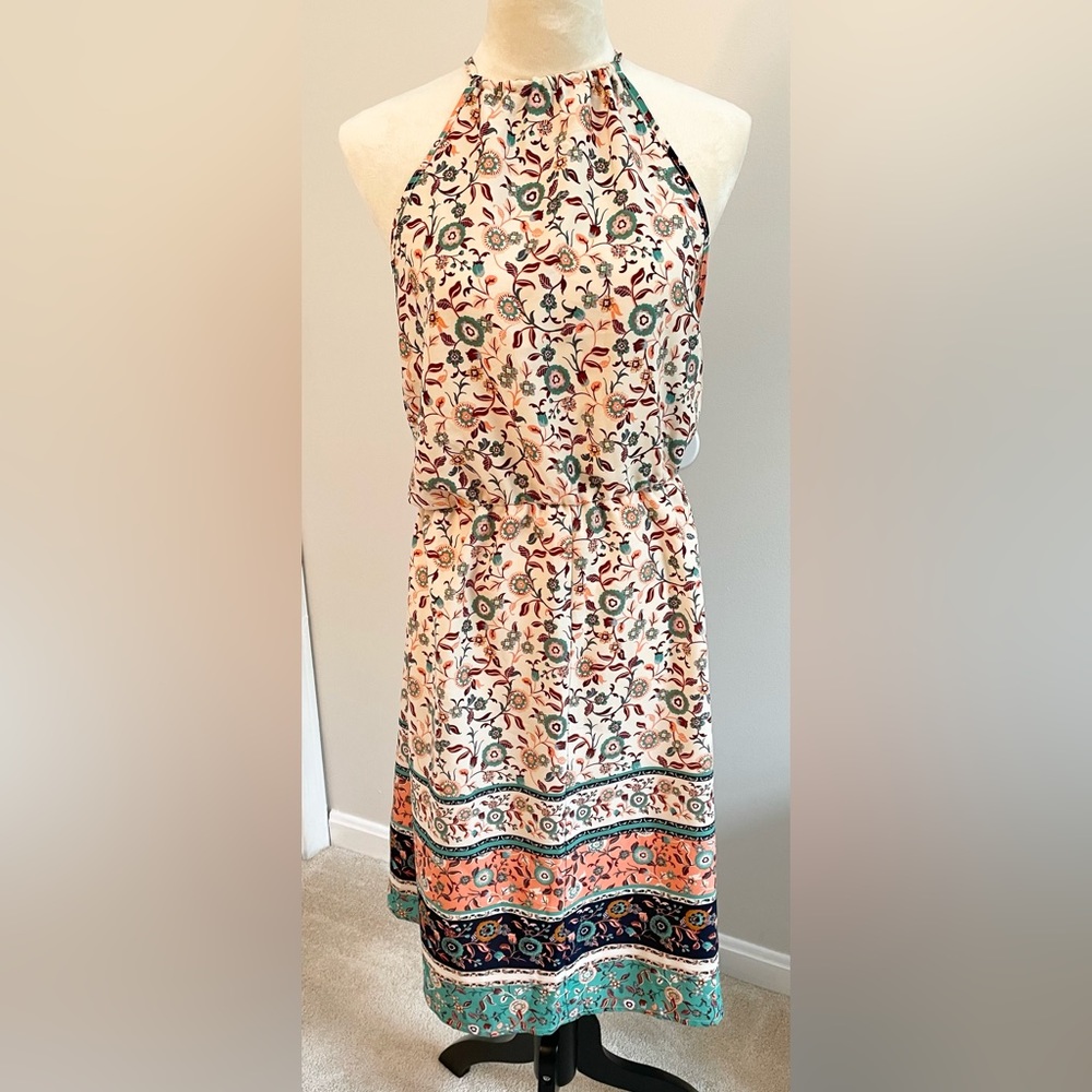 Shein Curve NWOT Floral Halter Dress Size 2X